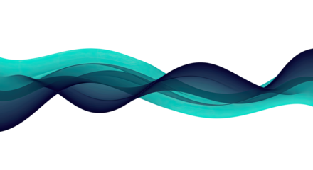 Abstract Blue and Teal Wave Flowing Design.