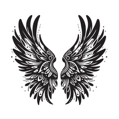 Angel Wings Vector | Decorative Wing Illustration Set”