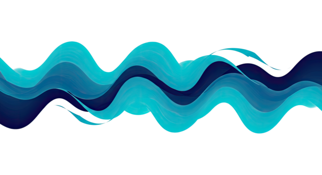 Abstract Blue Wave Pattern Design. - Powered by Adobe