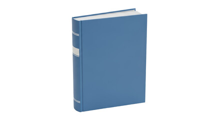 Isolated blue hardcover book presents a vintage appeal for reading and library contexts.