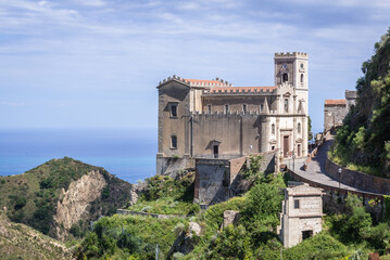 Saint Nicholas Church also called Saint Lucy Church in Savoca, small town on Sicily in Italy