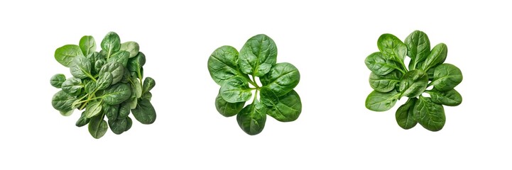 Fototapeta premium Set of Basil Isolated on Transparent Background. PNG.