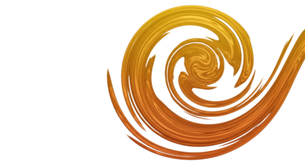 Abstract swirling golden spiral design element.