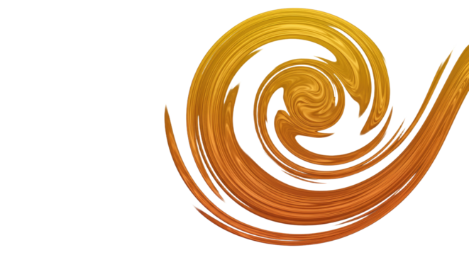 Abstract swirling golden spiral design element.