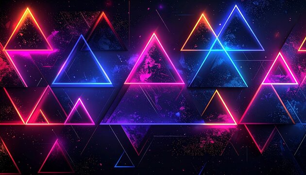 Triangles of neon light