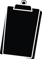 blue clipboard paper sheet office note document on transparent background