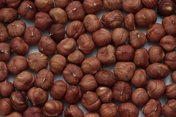 background of hazelnuts