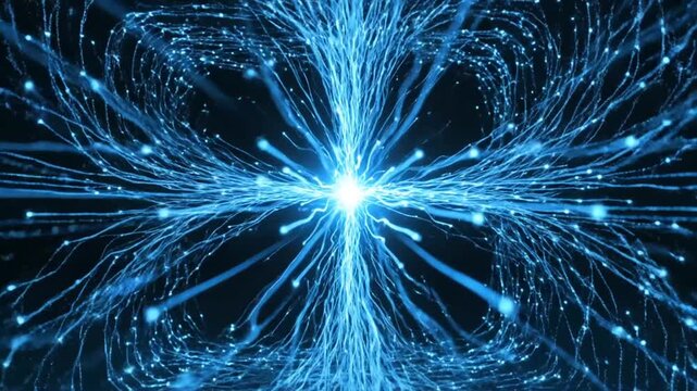 Conceptual cryptocurrency animation showing fintech with blockchain networks and Bitcoin visuals, perfect for finance, fintech, and trading concepts