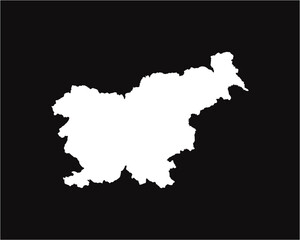Slovenia map white background vector illustration 