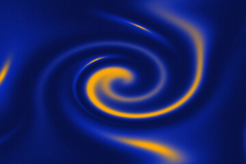 Blue and yellow vortex with grainy texture, representing energy and motion