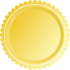 Gold banner round shape logo