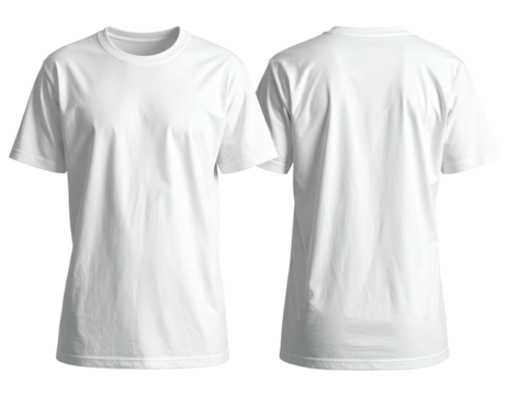 Blank white t-shirt, front and back views (3)