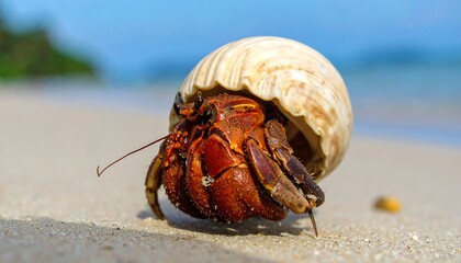 Fototapeta premium Hermit crab on beach