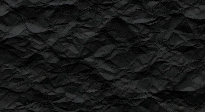 black crumpled paper texture background