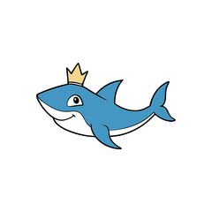 cartoon shark vector illustration