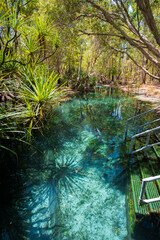 Clear Water in a Natural Hot Springs