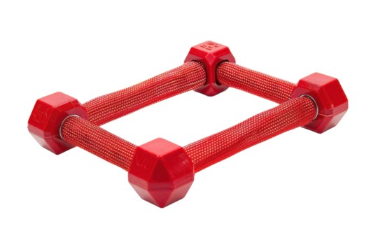 Red dog toy rope tug of war pet playtime fun durable chewable knot teething puppy entertainment