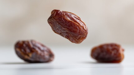 Floating dates dance mystically, desert whispers of Ramadan feasts and ancient Saharan nomadic tales unfold in rich sepia hues