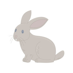 brown rabbit. animal theme. vector illustration
