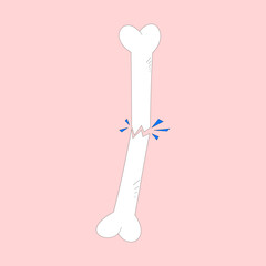 broken bone. fracture. health theme. accident. injury. vector illustration