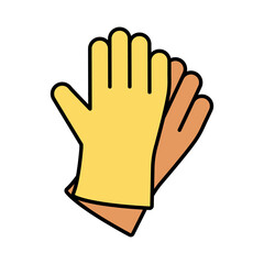 
An illustration of a colored cleaning product icon on a white background