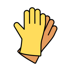 
An illustration of a colored cleaning product icon on a white background