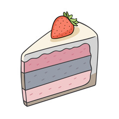 chocolate cake with strawberry
