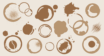 Artistic Coffee Stains, Abstract Patterns, Creative Design, Digital Illustration, Graphic Art, Artistic Vibe