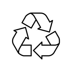 Recycle icon vector design templates simple and modern concept, isolated on white background