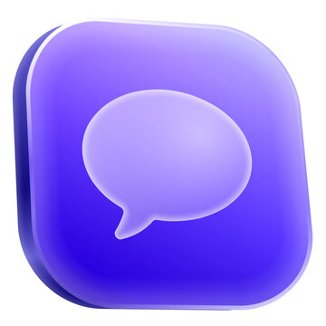Speech chat bubble 3D icon