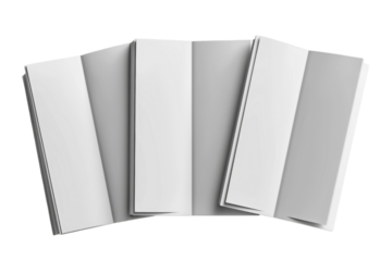 Blank brochure mockup presentation template design Tri fold mockup isolated on black background