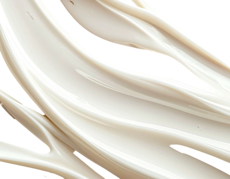 Creamy, flowing strokes of a light beige cosmetic product