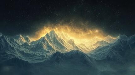 Mountain range sunrise