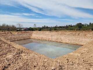 The reserve water source in the farmer's farm.
