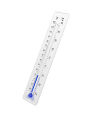 Thermometer isolated on white background. Cold. 3d illustration.