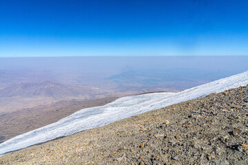 The scenic views of Mount Ararat, with an elevation of 5,137 m (16,854 ft), also known as Masis or...