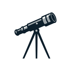 A sleek telescope positioned on a tripod, aimed at a starlit sky, perfect for stargazing