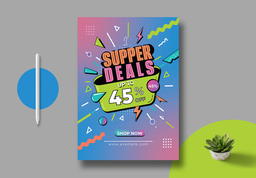 Supper Deals Poster Design Template  Layout