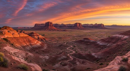 Fototapeta premium Desert landscape at sunrise