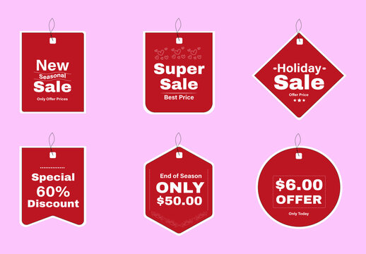 Discount And Promotion Tag Set