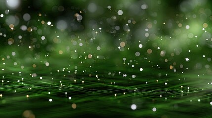 A metallic chain rests on a green digital code surface, highlighting the link between physical and virtual elements in tech