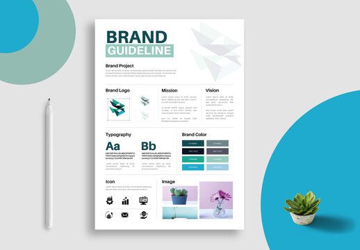 Modern Brand Guideline Kit Layout