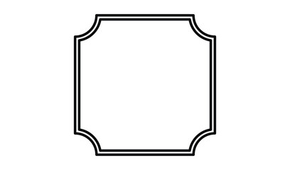 Elegant decorative frame with rounded corners and double outline