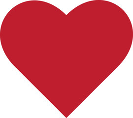 A solid, vibrant red heart floats against a stark black background, evoking love.