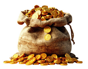 bag full of coins