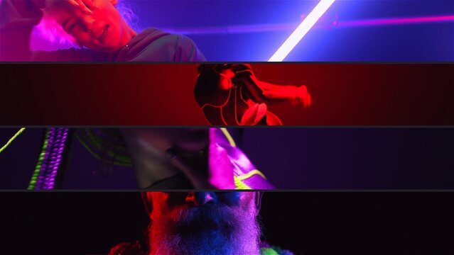 Multiscreen Horizontal Transitions -4 Split Screen