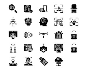 Biometrics Line Vector Icons