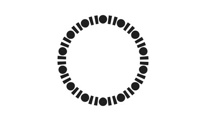 Binary code circle abstract design
