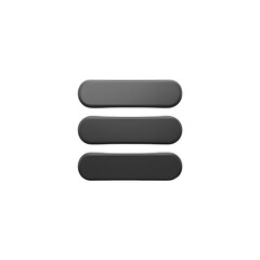 Obraz premium Three Dark Grey Horizontal Lines Icon menu icon hamburger menu
