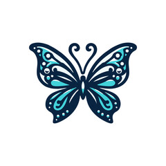 Vibrant blue butterfly with intricate patterns, symbolizing transformation and beauty